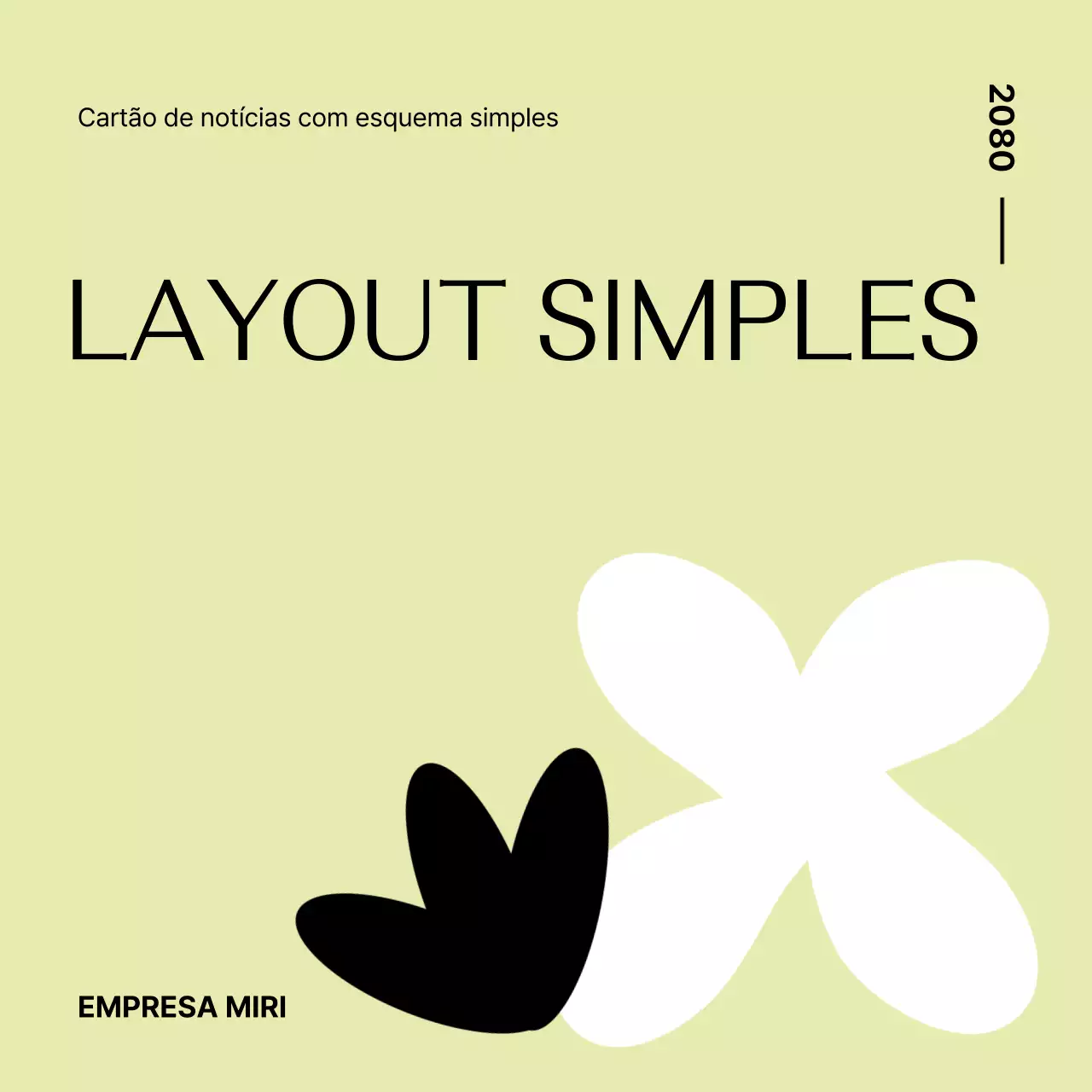 Anúncio de design simples e verde