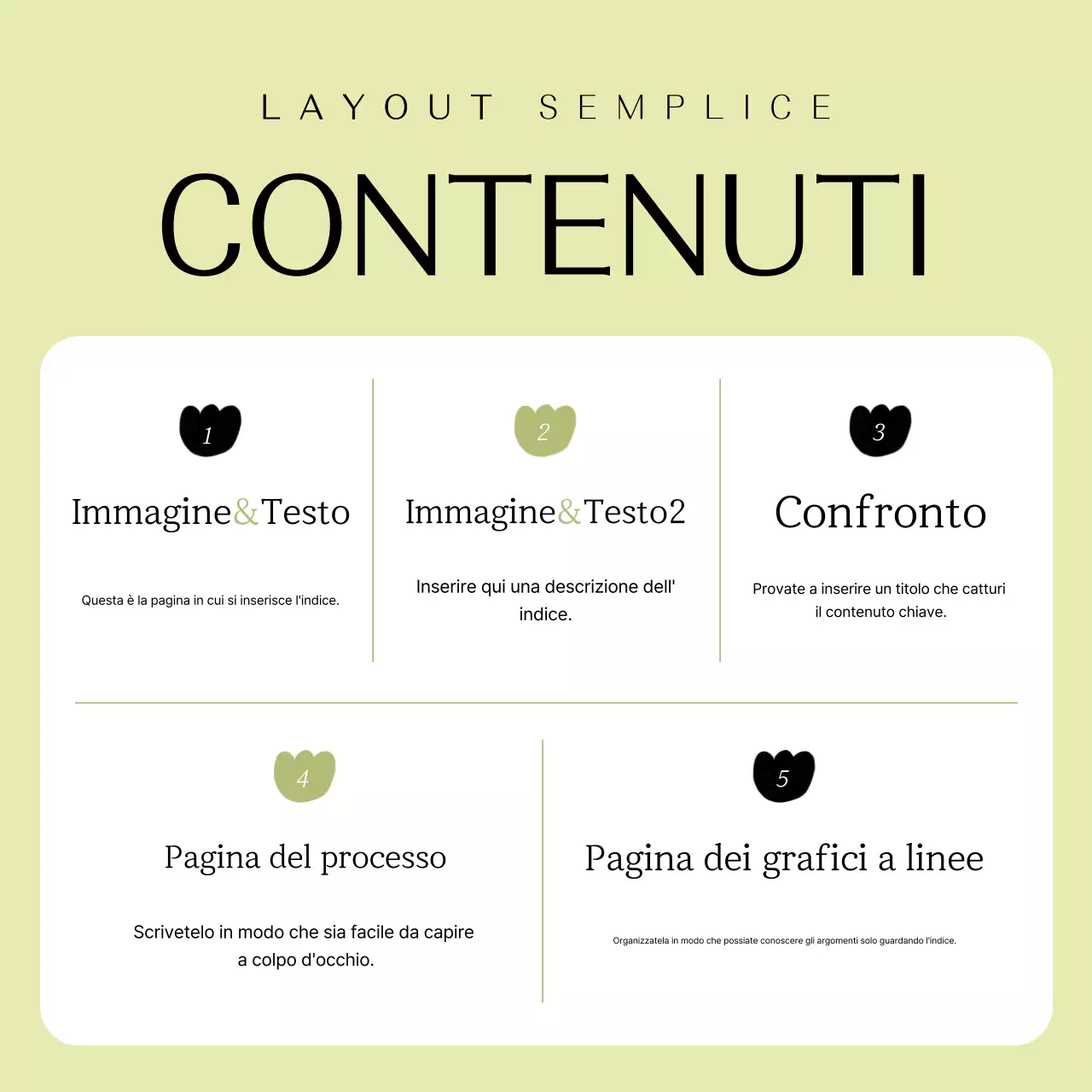 Pubblicità di design semplice ed ecologico