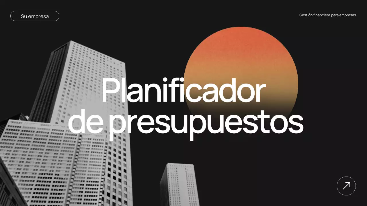 Promoción de planificador de presupuesto moderno negro