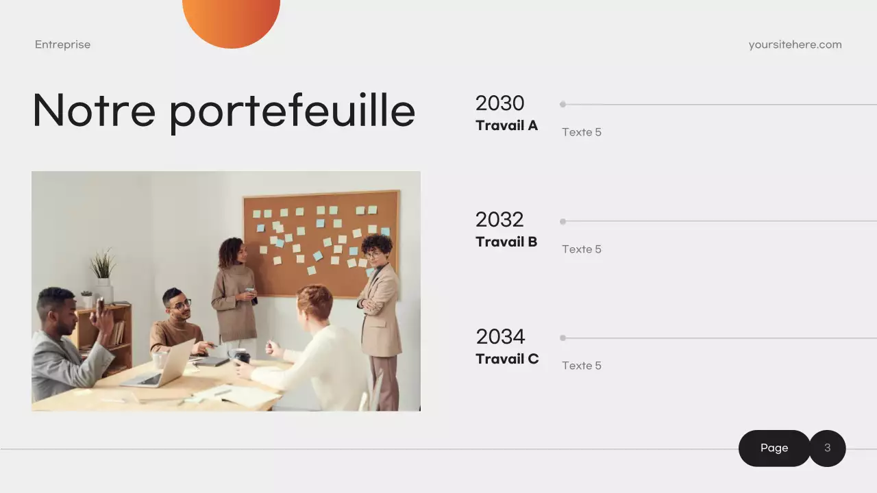 document marketing moderne orange