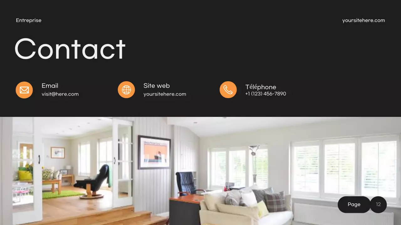 document marketing moderne orange