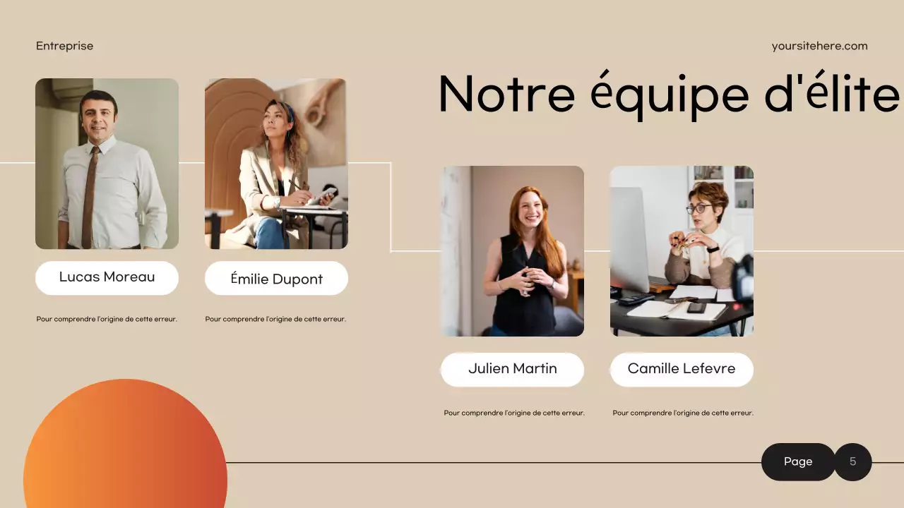 document marketing moderne orange