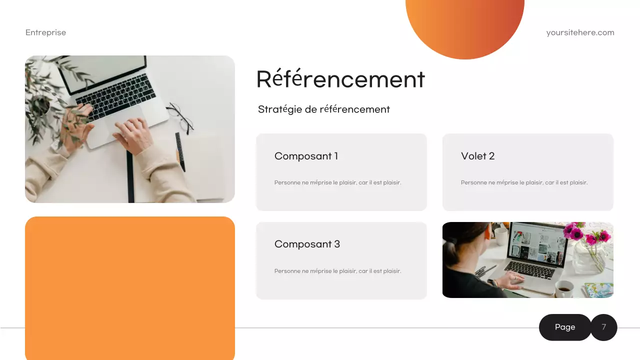 document marketing moderne orange