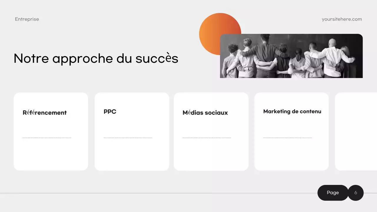 document marketing moderne orange