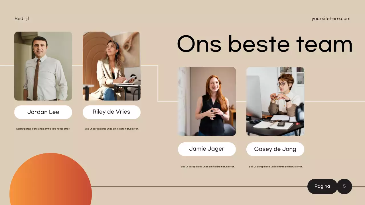 oranje modern marketingdocument