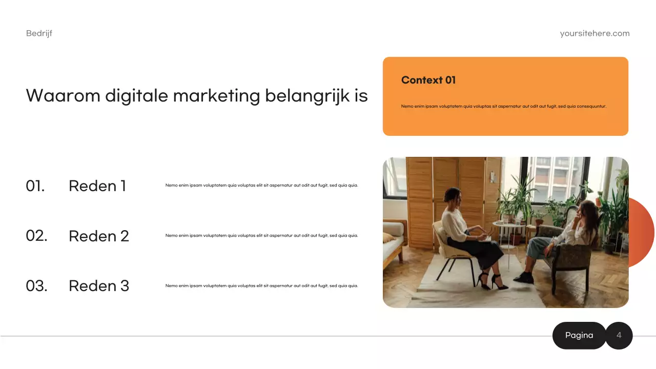 oranje modern marketingdocument