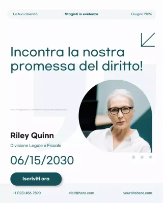 annuncio di tirocinio moderno color verde acqua