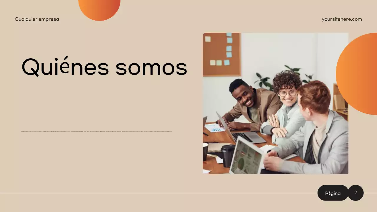 Documento de marketing moderno de color naranja