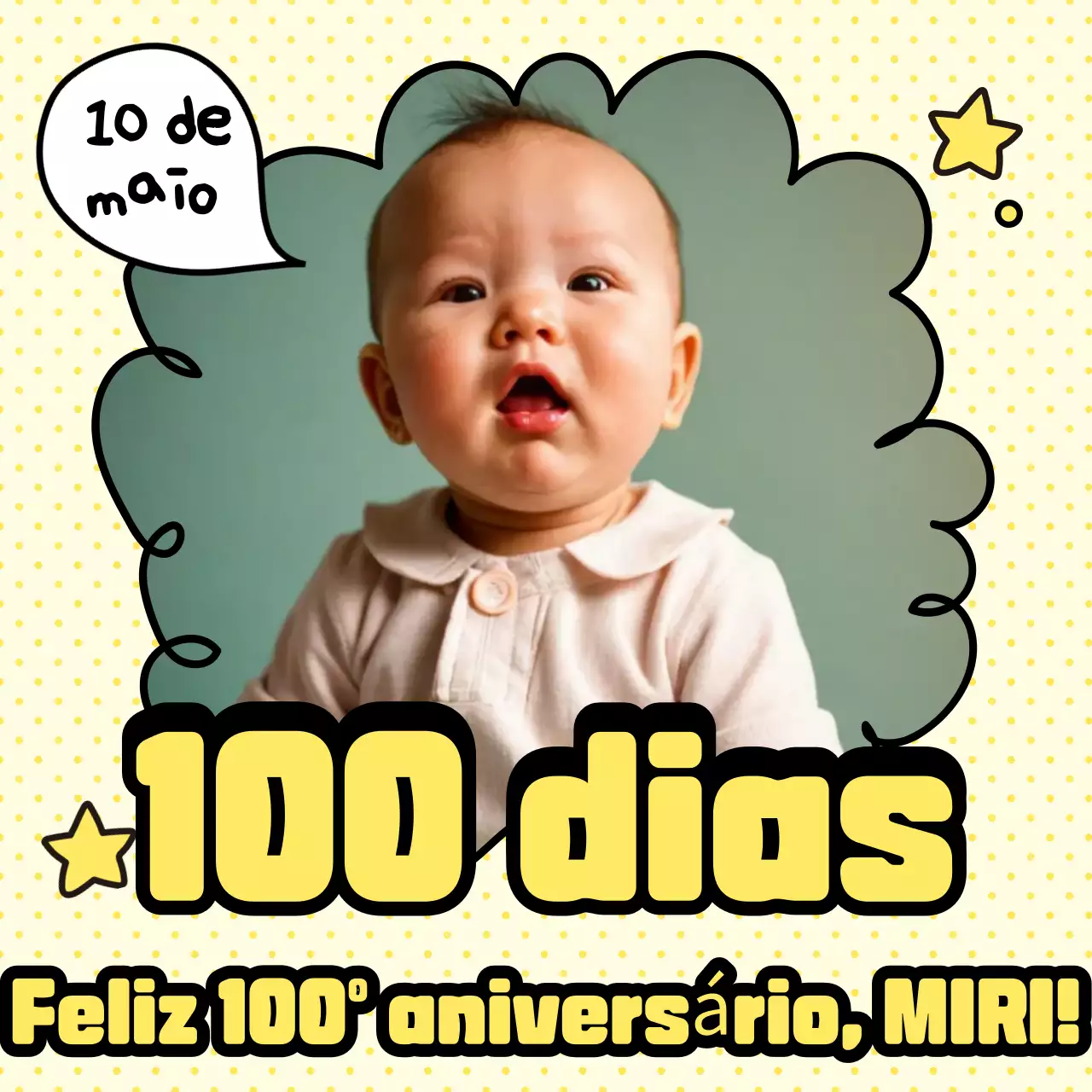 Comemoração do 100º dia do Yellow Baby
