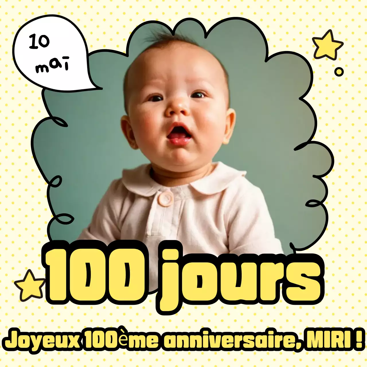 Célébration du 100e jour de Yellow Baby