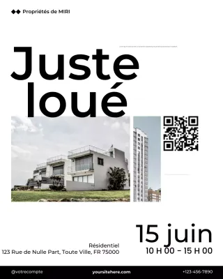 Publication Instagram sur la promotion immobilière minimaliste moderne