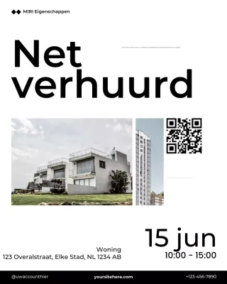 Moderne minimalistische vastgoedpromotie Instagram-post