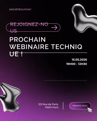 invitation technologique moderne violette