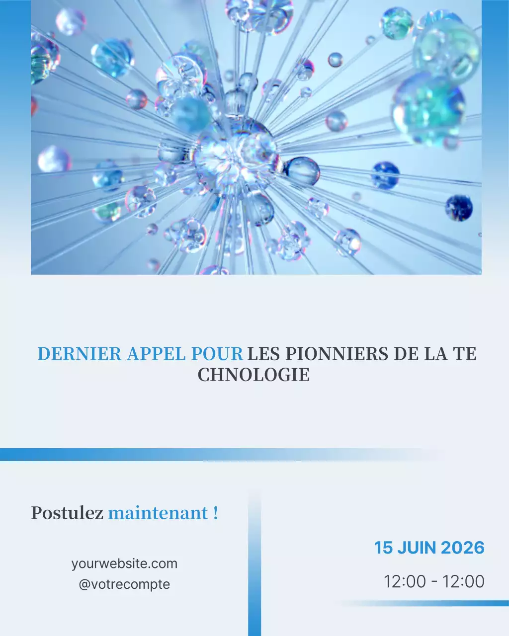 Recrutement de technologies futuristes bleues