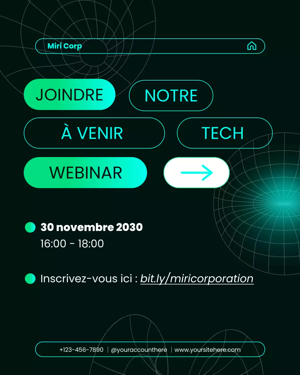 Annonce du webinaire sur la technologie et la science modernes de Teal sur Instagram