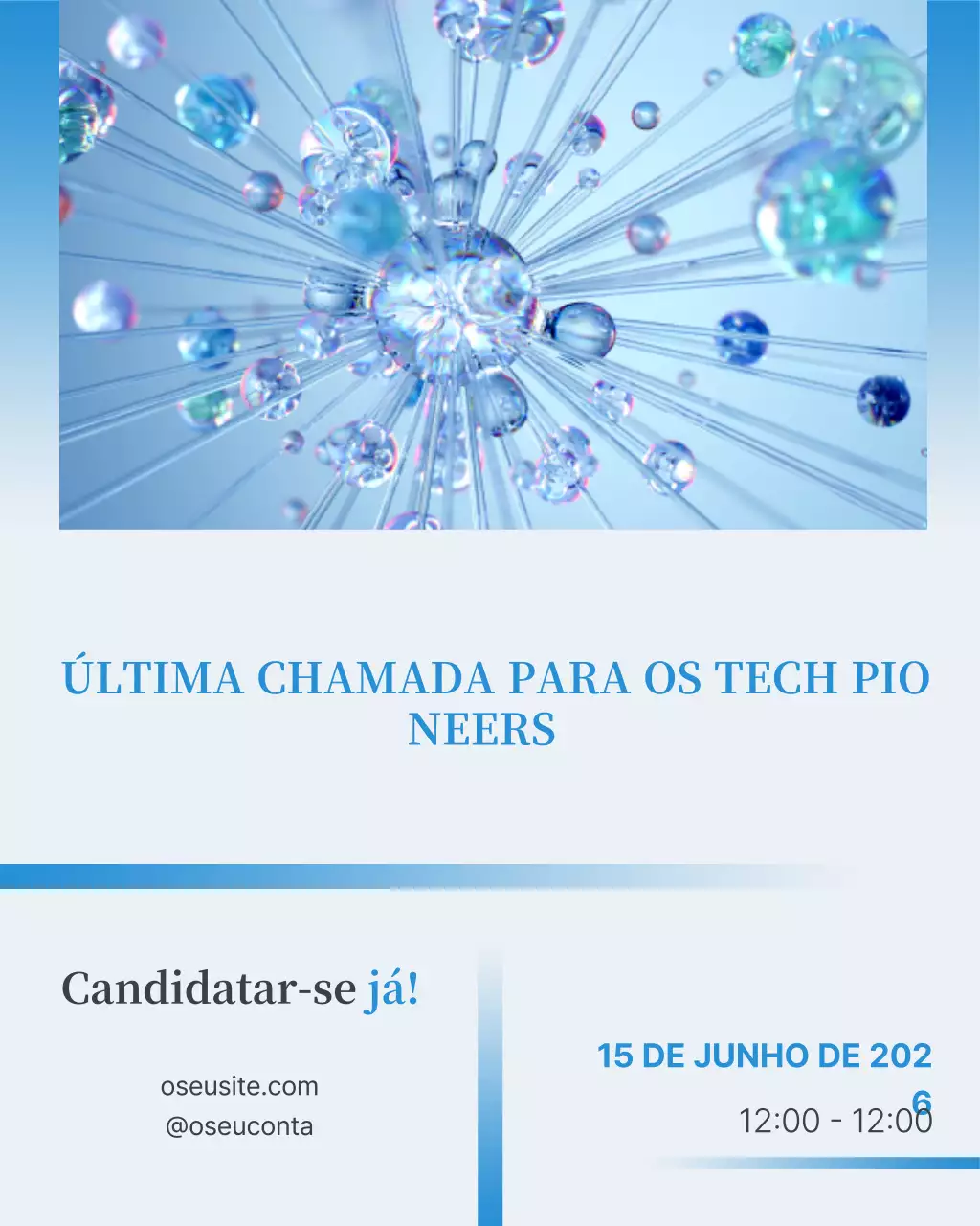 Recrutamento de tecnologia futurista azul
