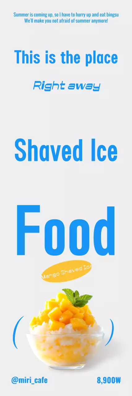 Blue Clean Dessert Advertisement