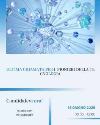 Reclutamento tecnologico futuristico blu