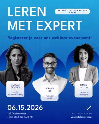 Blue and White Tech Webinar Evenement Instagram Post