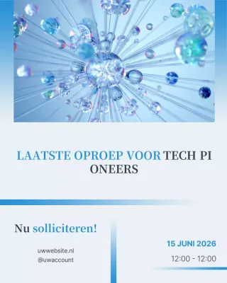 Blauwe futuristische tech-werving