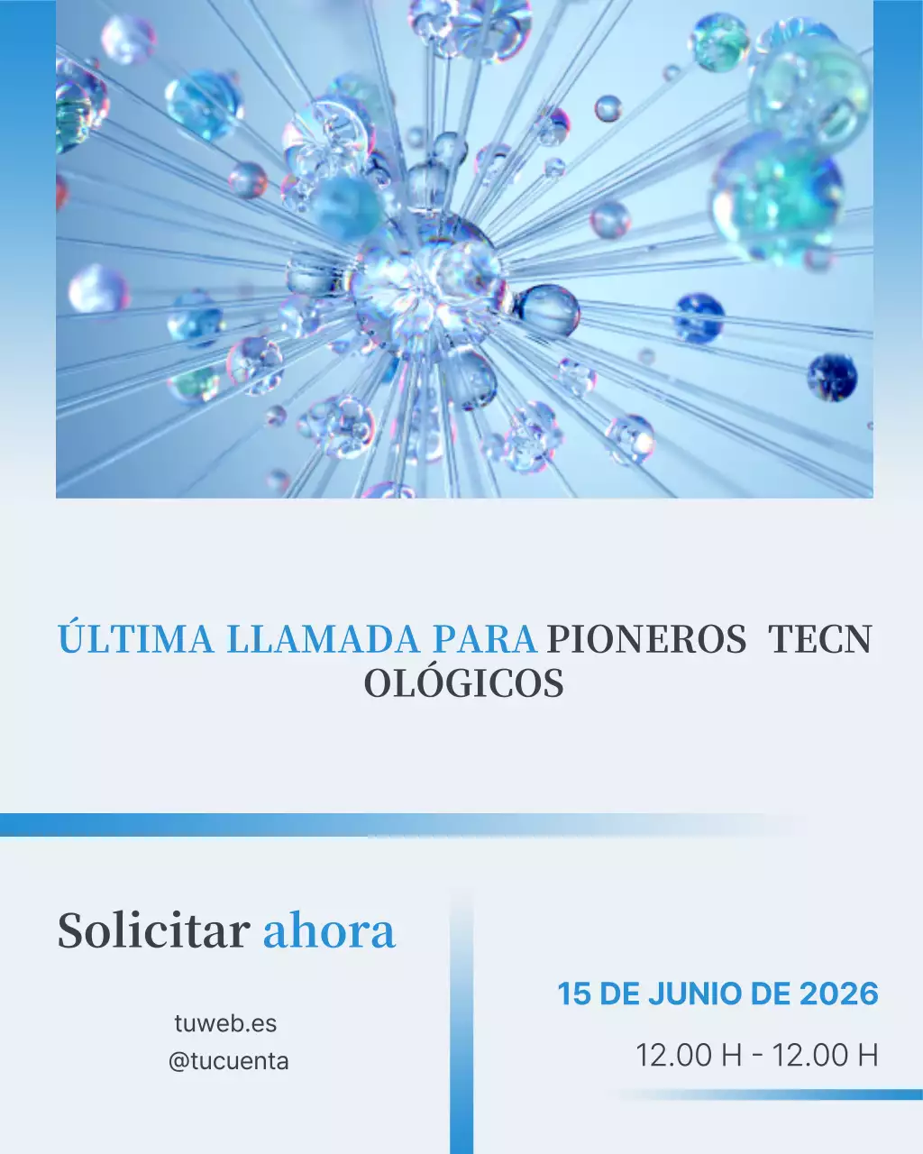 Reclutamiento de tecnología futurista azul