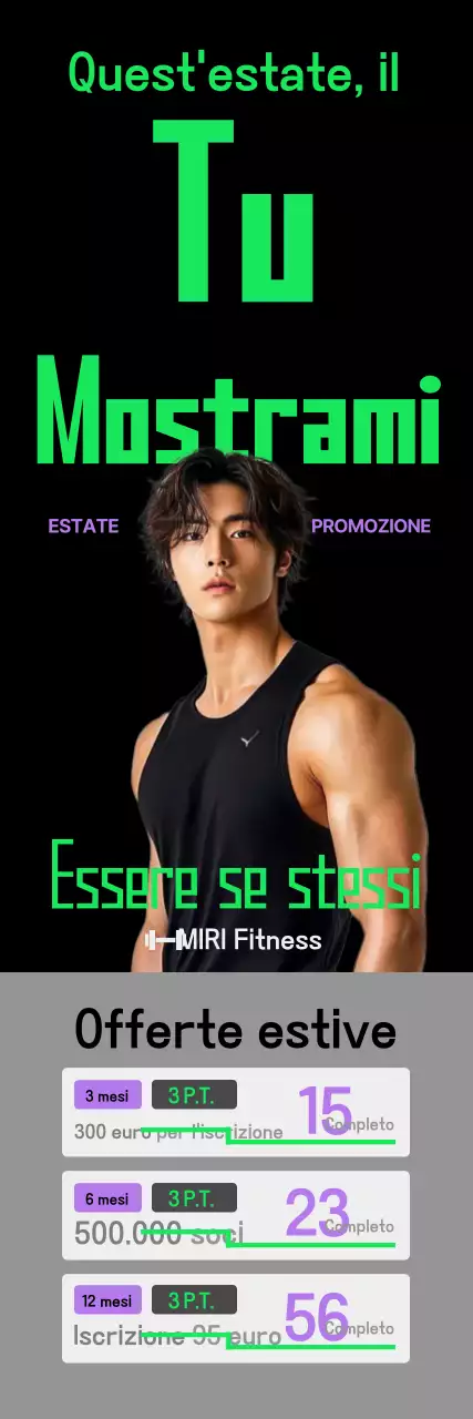 Promozione fitness moderna nera