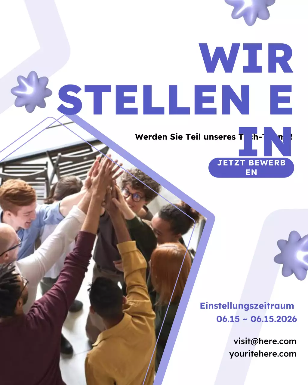 Blue Modern Tech Rekrutierung