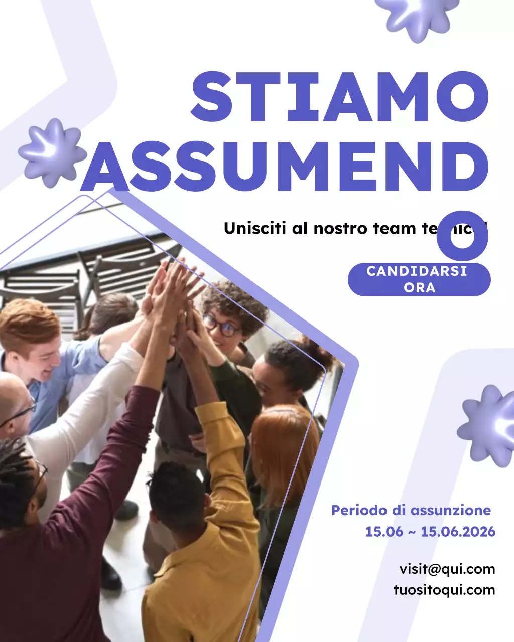 reclutamento tecnologia moderna blu