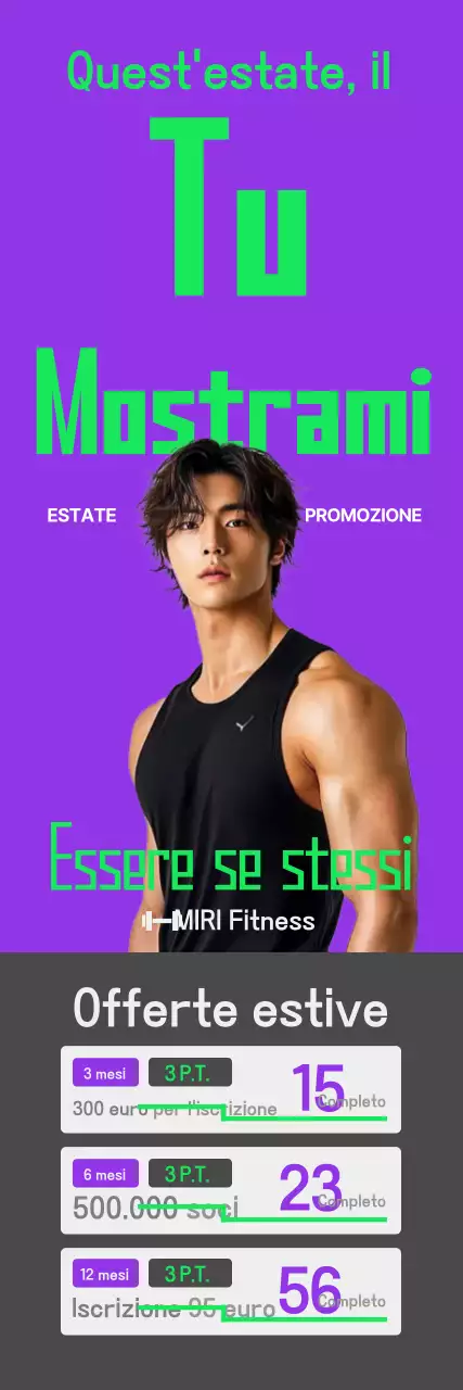 Promozione fitness moderna nera