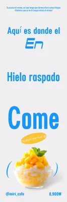 Anuncio de postre Blue Clean