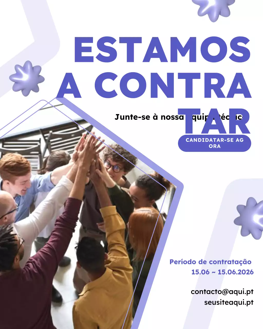 recrutamento de tecnologia moderna azul