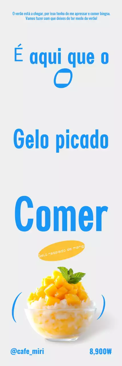 Propaganda de sobremesa azul limpa