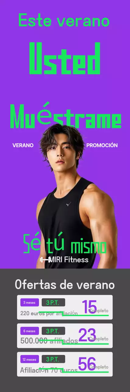 Promoción de fitness moderna negra