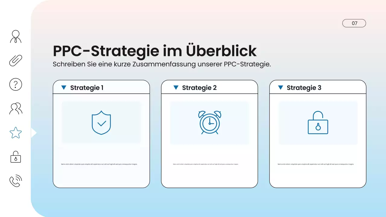 blaue moderne digitale Marketingpräsentation