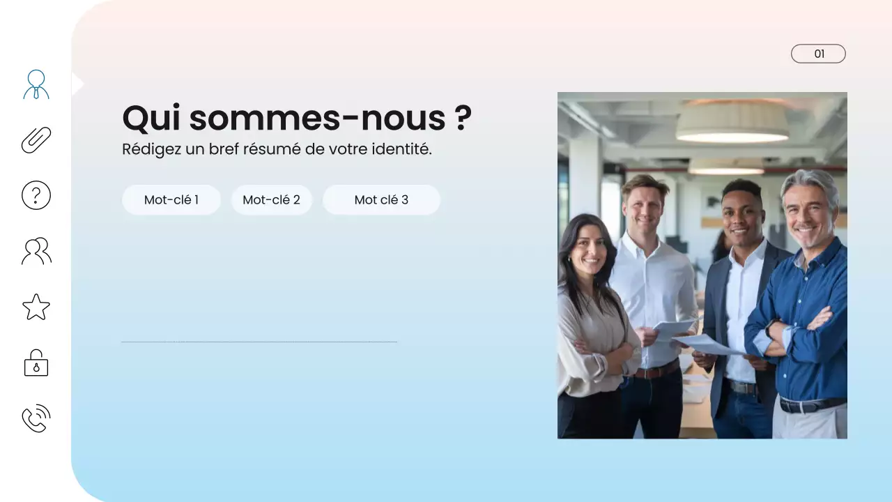 présentation marketing numérique moderne bleue