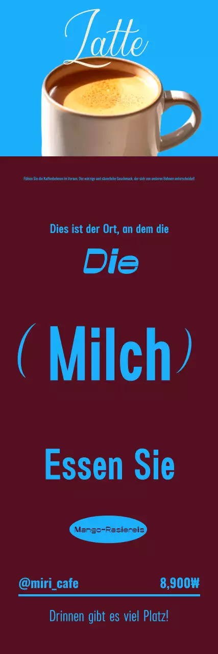 Pink Modern Cafe Werbung