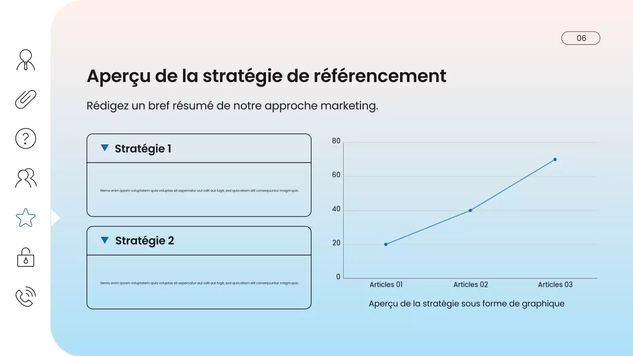 présentation marketing numérique moderne bleue