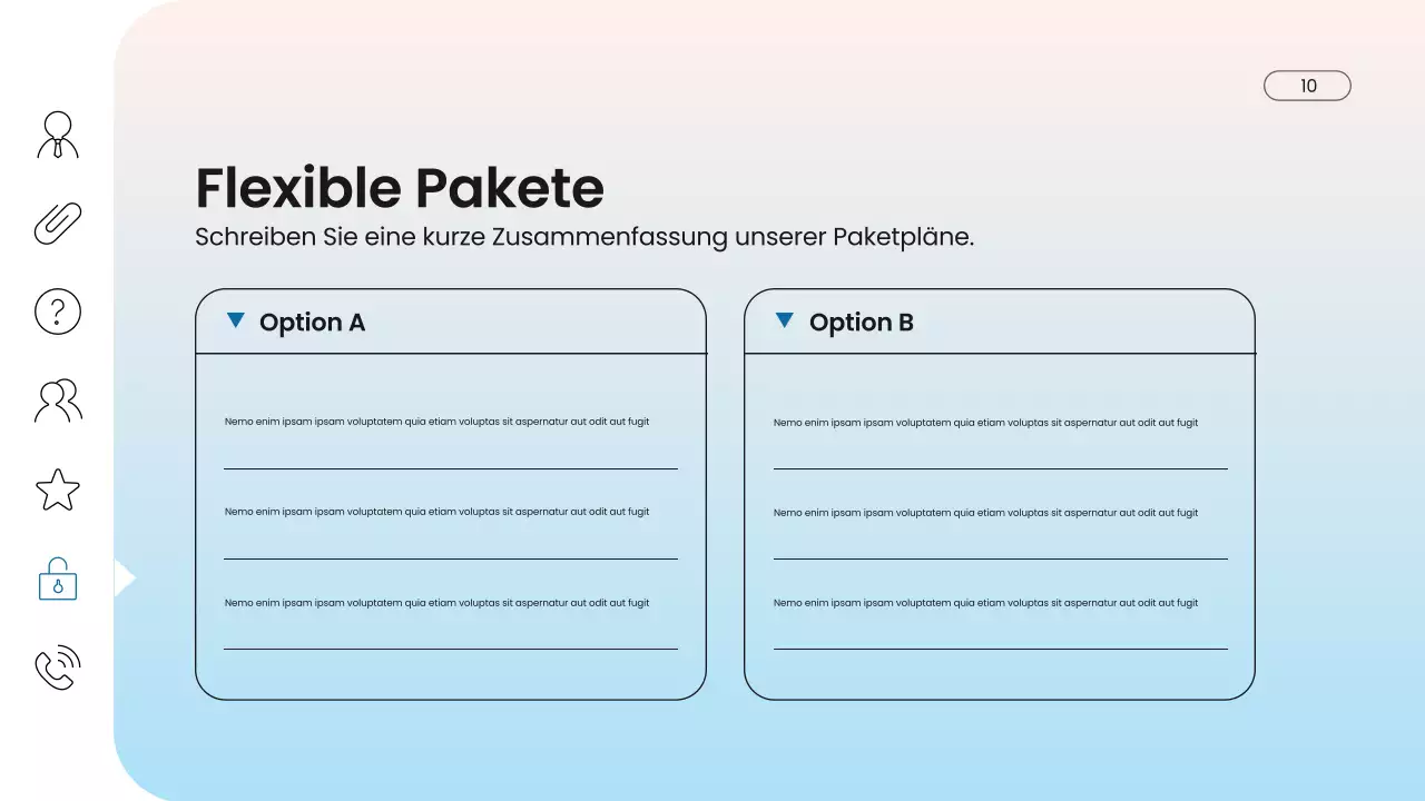 blaue moderne digitale Marketingpräsentation