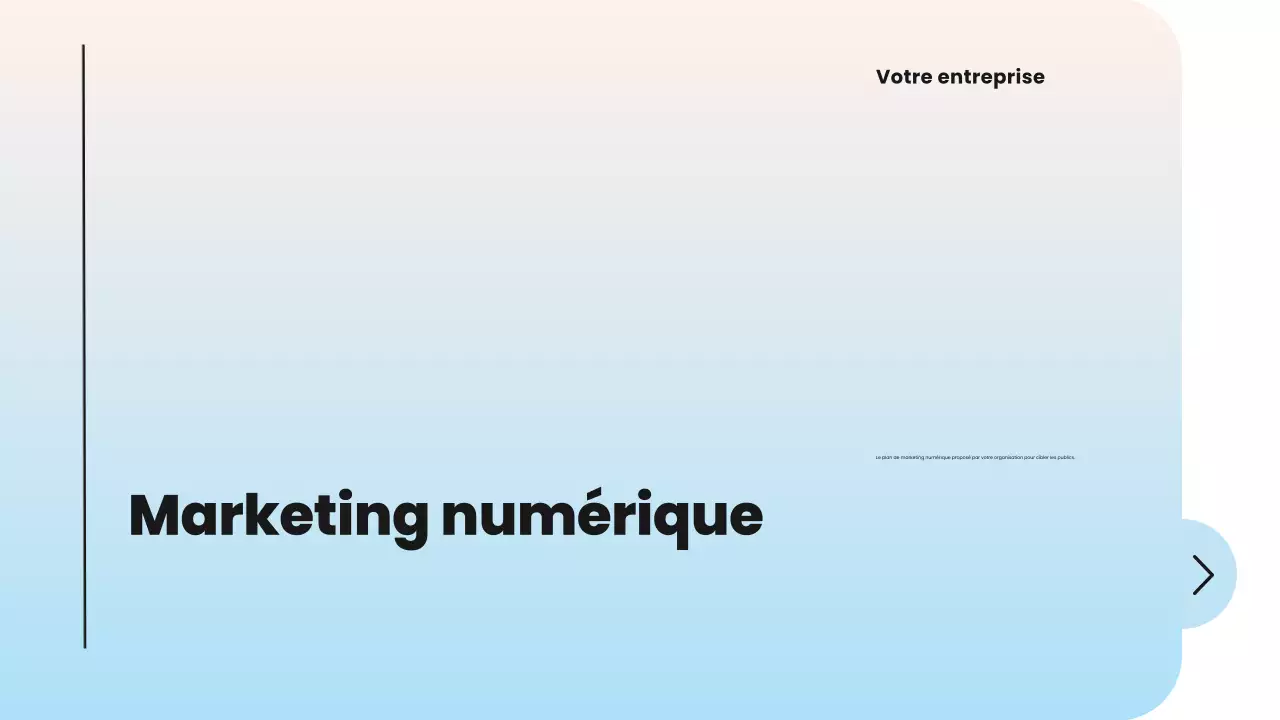 présentation marketing numérique moderne bleue
