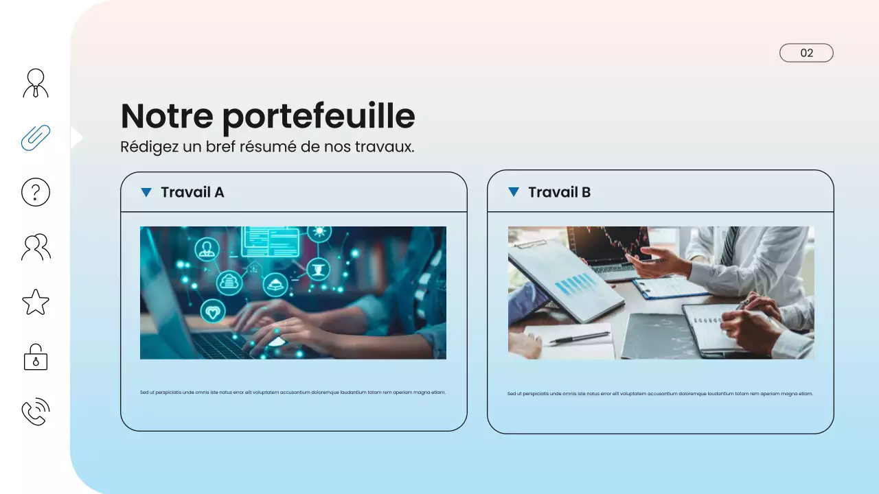 présentation marketing numérique moderne bleue