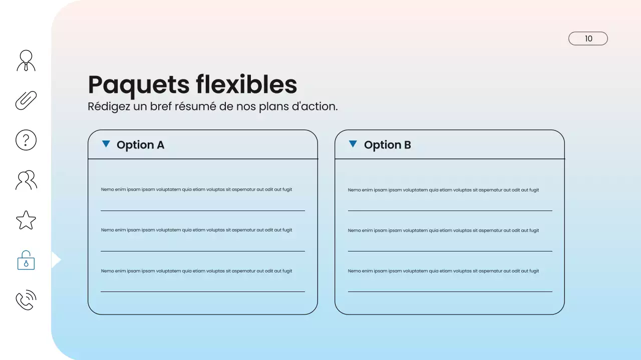 présentation marketing numérique moderne bleue