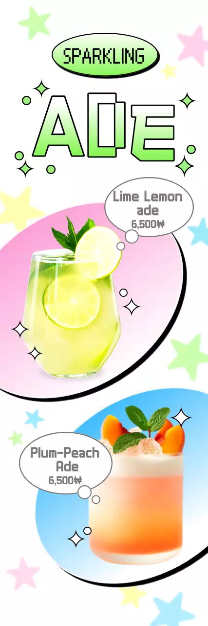 Green Pop Aid Menu Promotion