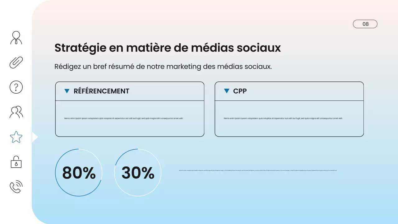 présentation marketing numérique moderne bleue