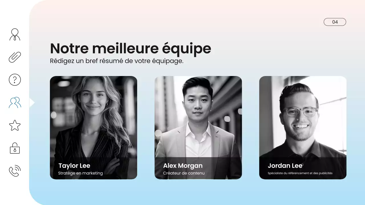 présentation marketing numérique moderne bleue