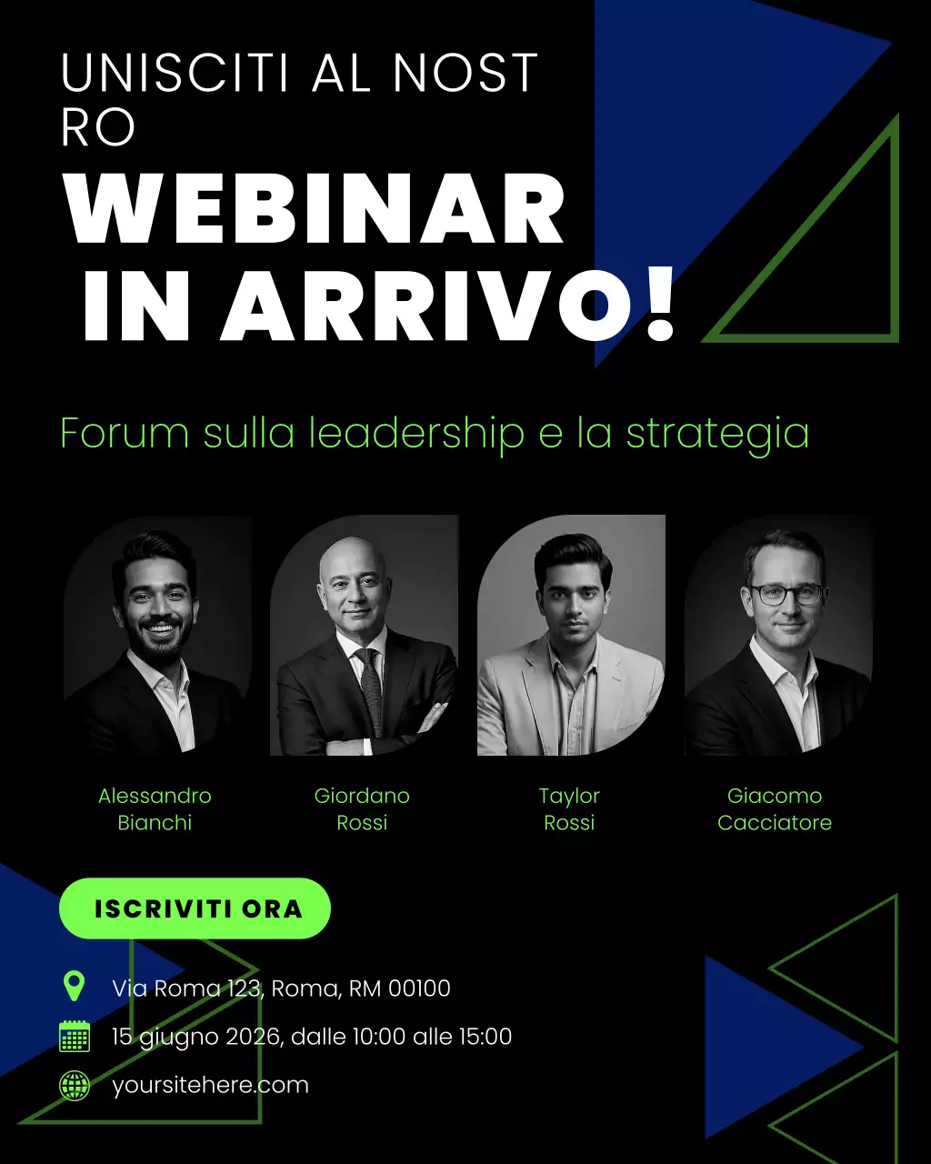 Annuncio del webinar Black Modern
