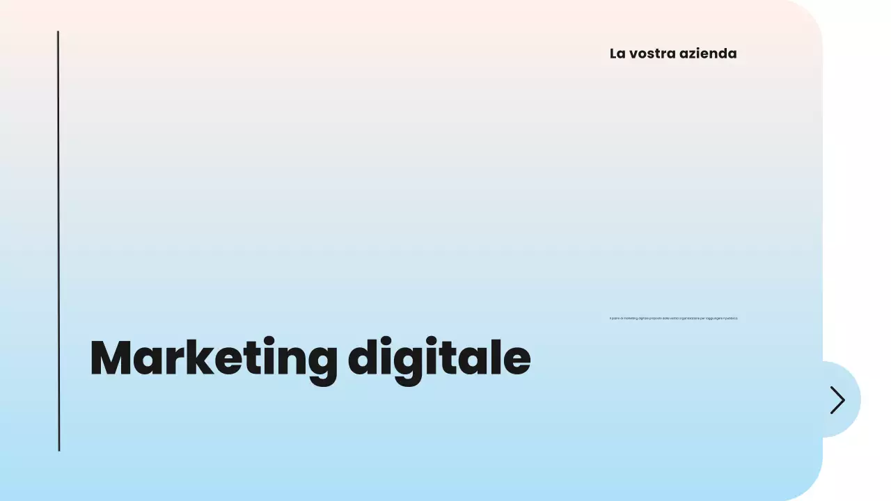 presentazione di marketing digitale moderno blu