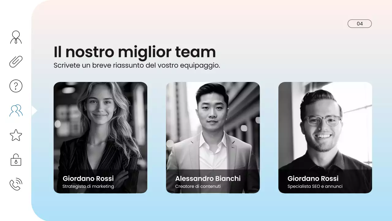 presentazione di marketing digitale moderno blu