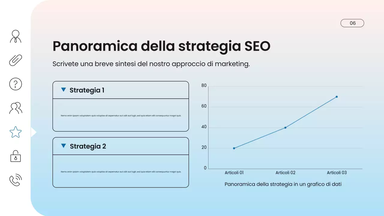 presentazione di marketing digitale moderno blu