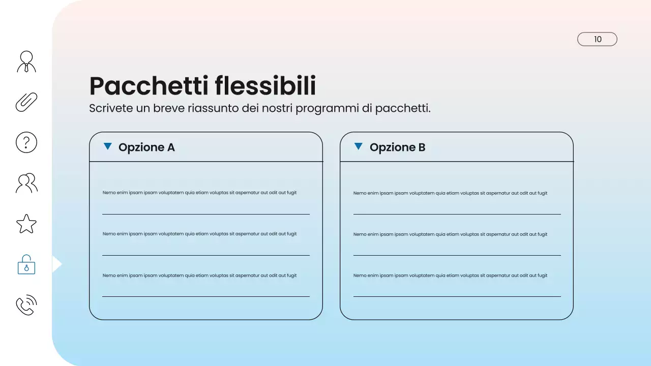 presentazione di marketing digitale moderno blu
