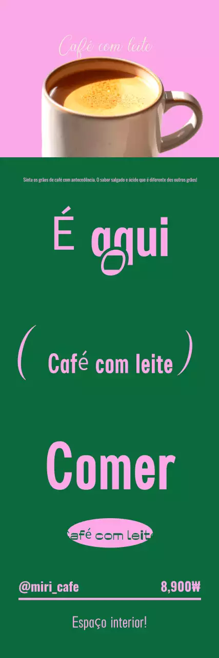 Propaganda do Pink Modern Cafe